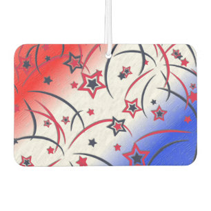Fireworks on Red White Blue Air Freshener