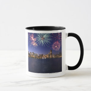Fireworks over Chicago skyline 2 Mug
