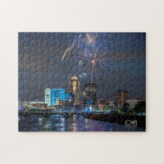 Fireworks over Des Moines, Iowa. Jigsaw Puzzle