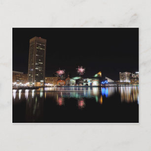 Fireworks over Downtown Baltimore Postcard