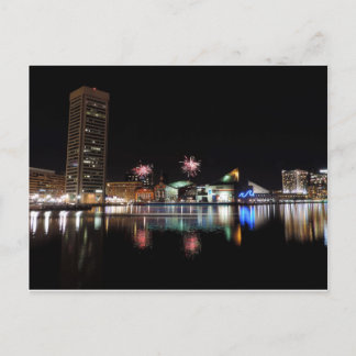 Fireworks over Downtown Baltimore Postcard