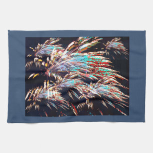 Fireworks over Mt. Olivet Kitchen Towel