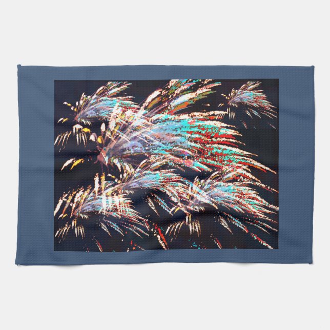 Fireworks over Mt. Olivet Kitchen Towel (Horizontal)