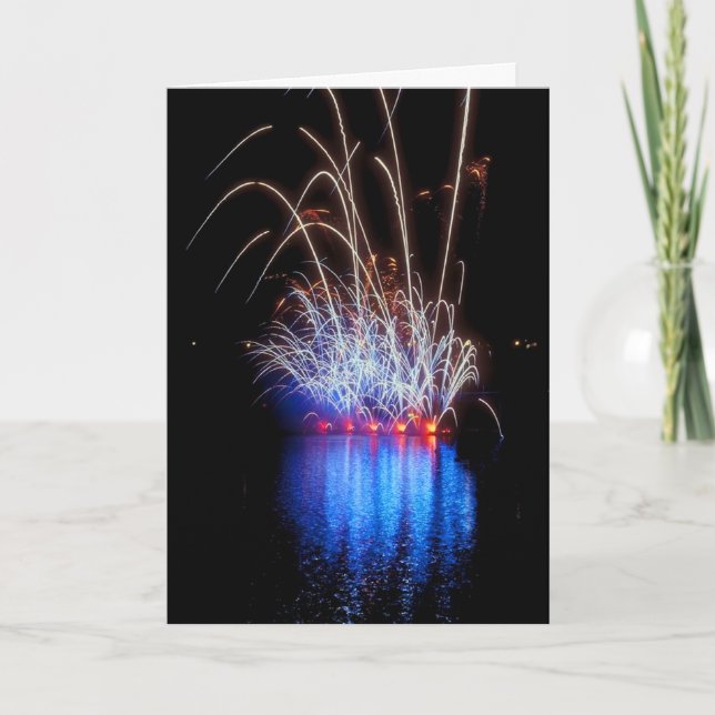 Fireworks Over the Lake Card (Front)
