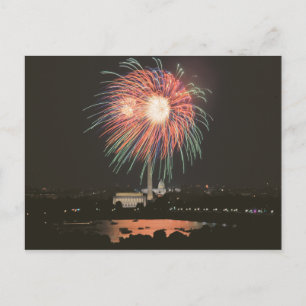 Fireworks over Washington DC Postcard
