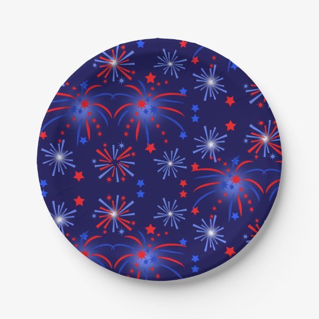 Fireworks Paper Plate (Front)