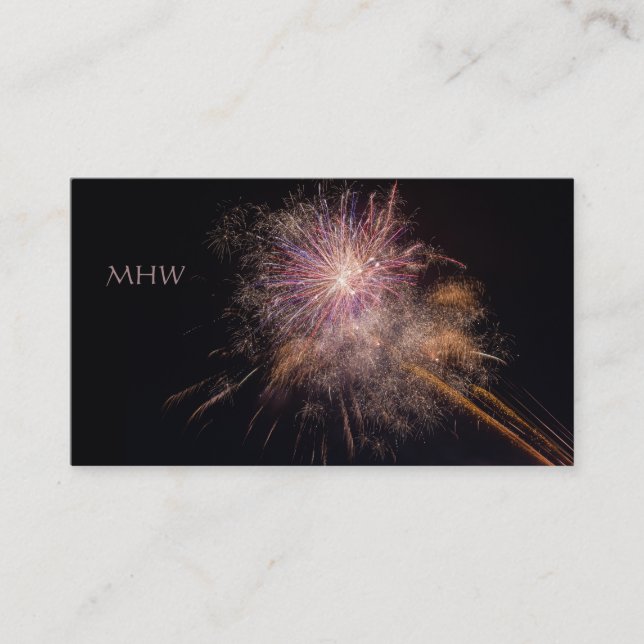Fireworks / Pyrotechnics custom business cards (Front)