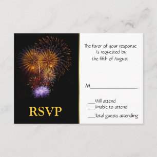 Fireworks Response Card