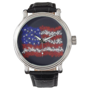 Fireworks Stars and Stripes American Flag Watch