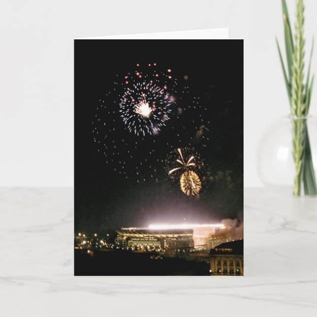 Fireworks sur Cleveland Browns Stadium - carte (Devant)