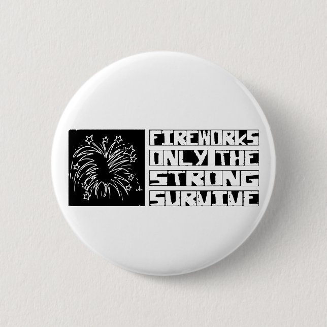 Fireworks Survive 2 Inch Round Button (Front)