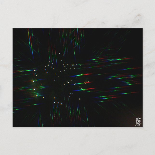 Fireworks Through 3D Glasses 3  Postcard (Front)