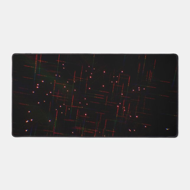 Fireworks through 3D Glasses 6 Desk Mat (Front)