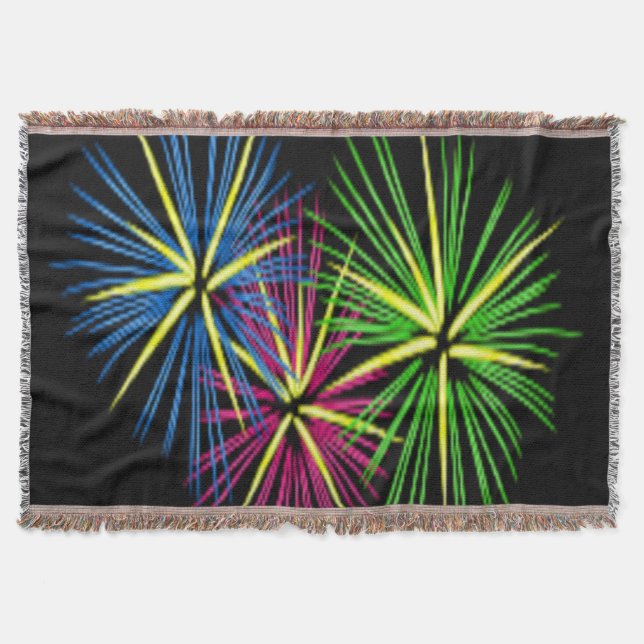 FIREWORKS THROW BLANKET (Front)