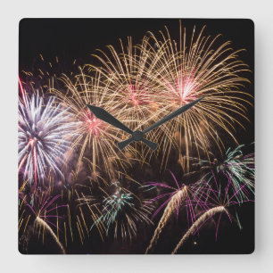 Fireworks Wall Clock