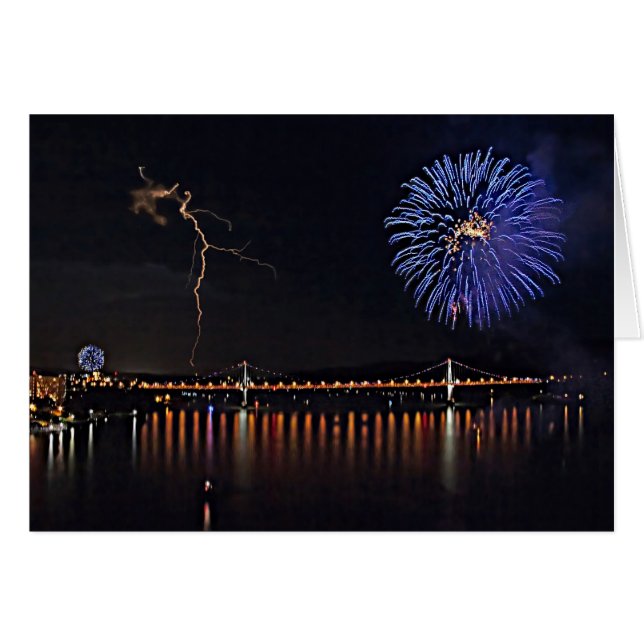 Fireworks With Lightning (Front Horizontal)