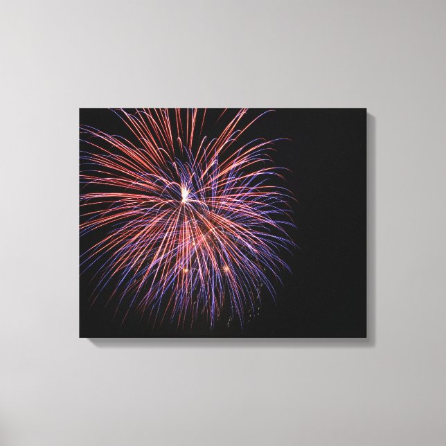 Fireworks Wrapped Canvas (Front)