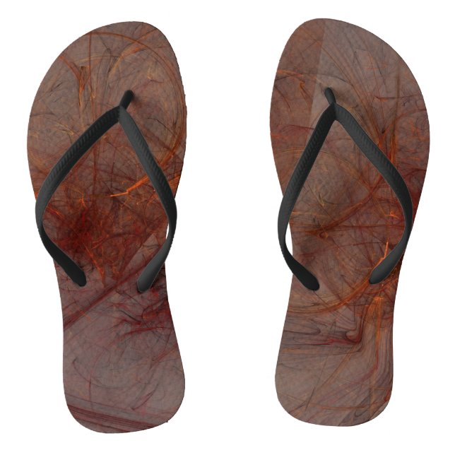 Firey Flame Flip Flops (Footbed)