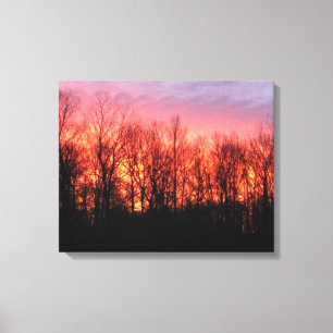 Firey Sunrise Wrapped Canvas
