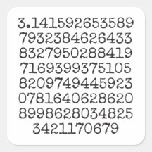 First 100 Digits of Pi Sticker