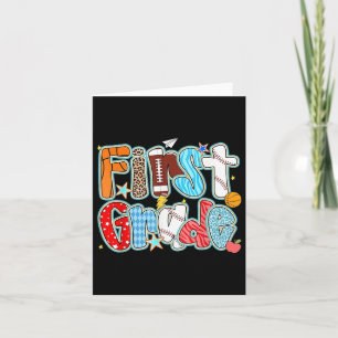 First 1st Grade Boy Baseball Basketball Football S Card
