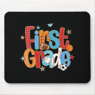 First 1st Grade Boy Baseball Basketball Football S Mouse Pad