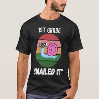First 1st Grade Snailed It Funny Favorite Animal P T-Shirt