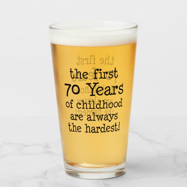 First 70 Years Of Childhood Glass (Front Filled)