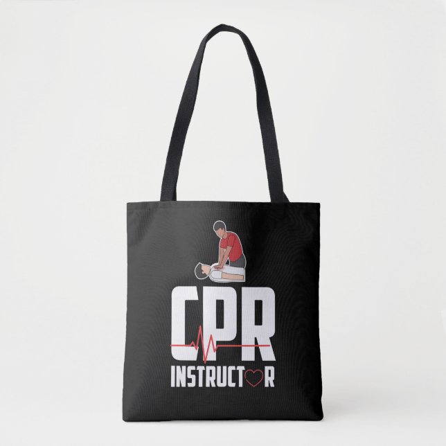 First Aid Ambulance Certified CPR Instructor Tote Bag (Front)