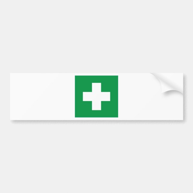 First aid bumper sticker (Front)