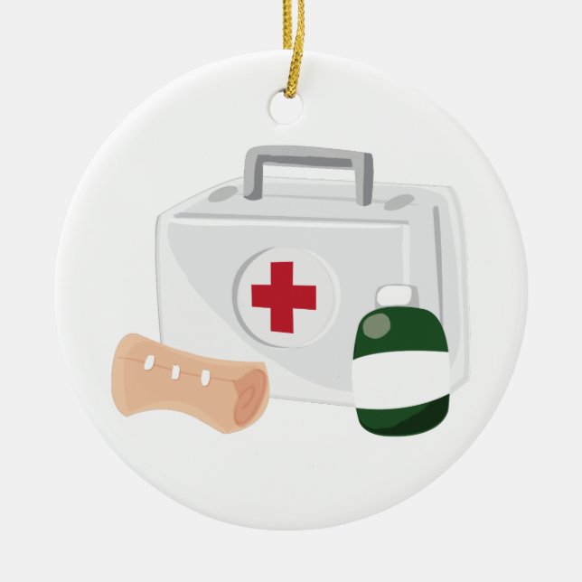 First Aid Ceramic Ornament (Front)