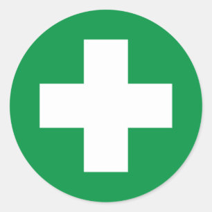 First aid classic round sticker