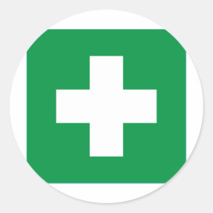 First aid classic round sticker