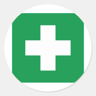 First aid classic round sticker