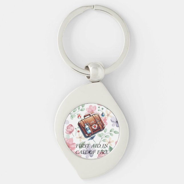 FIRST AID IN CASE OF FIRE KEYCHAIN (Front)
