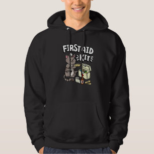 First Aid Kit Kitty Cat Medical Doctor Nurse Hoodie