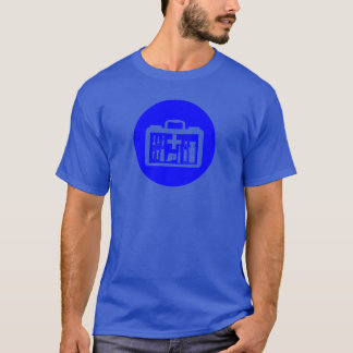 First Aid Kit Silhouette on Blue T-Shirt
