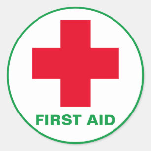 First Aid - Medic (cross) - Ambulance, Dental Help Classic Round Sticker