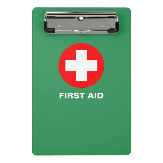 First Aid - Medic (cross) - Ambulance, Help Mini Clipboard (Front)