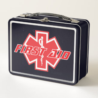First Aid Metal Lunch Box