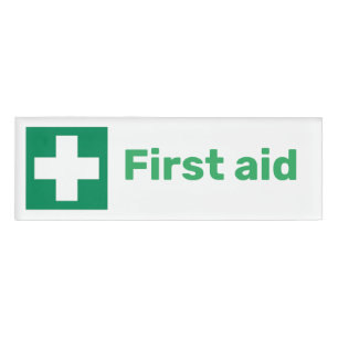 First Aid name tag