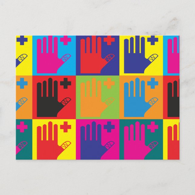 First Aid Pop Art Postcard (Front)