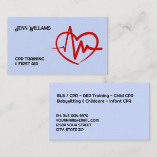 First Aid Trainer Calling Card