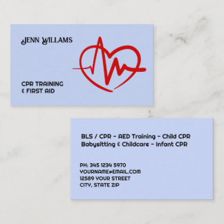 First Aid Trainer Calling Card