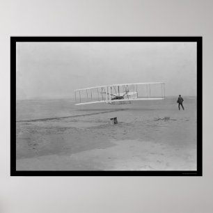 First Airplane Flight, Kitty Hawk 1903 Poster