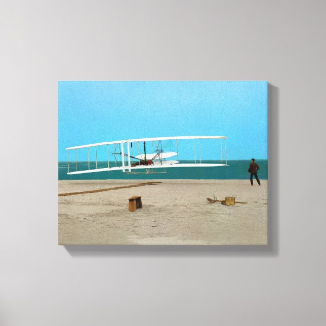 First Airplane Flight Wright Brothers Canvas Print (Front)