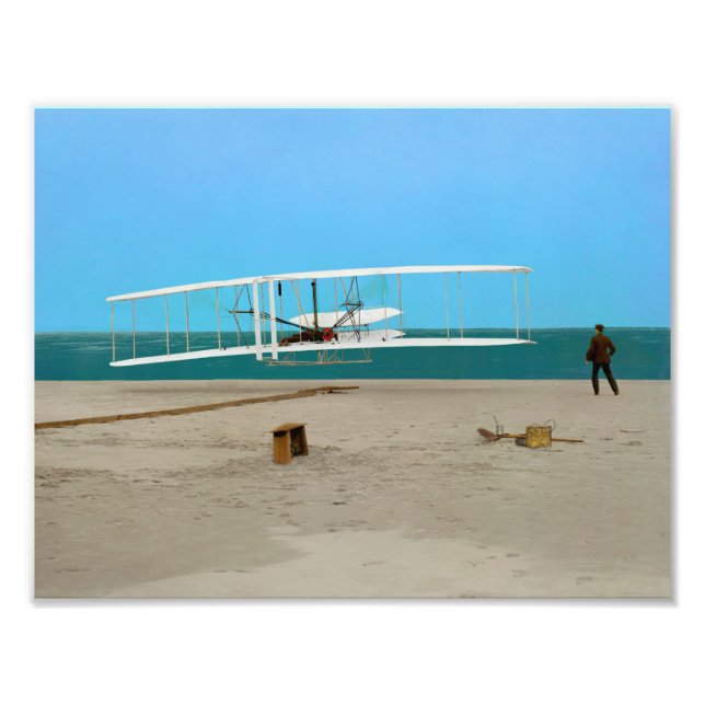 First Airplane Flight Wright Brothers Photo Print (Front)
