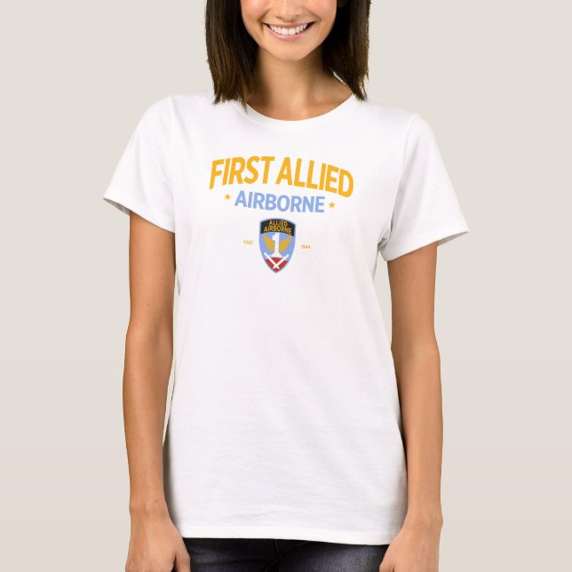 First Allied Airborne "FAAA" US Military Women T-Shirt (Front)
