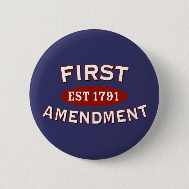 First Amendment 2 Inch Round Button (Front)