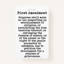First Amendment-Constitution of the United States